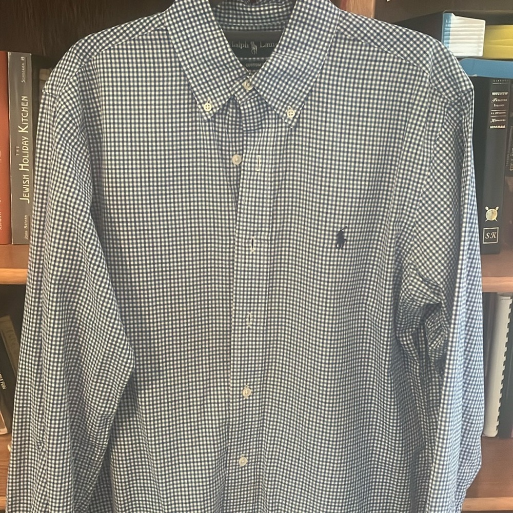 Polo Ralph Lauren Men’s Gingham Button-Down Shirt Blue M